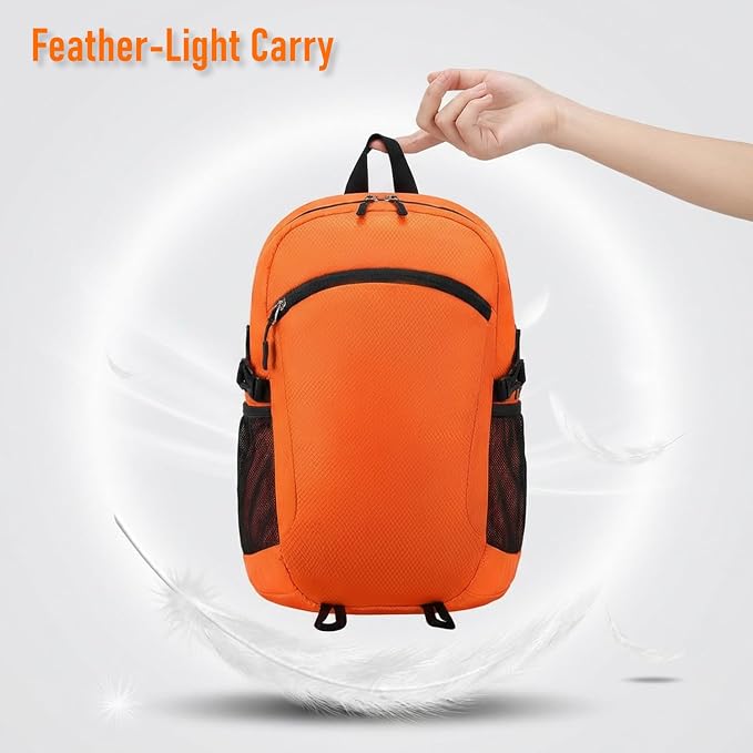 Lightweight Hiking Backpack 18L Packable Foldable Small Daypack Collapsible - Image 4