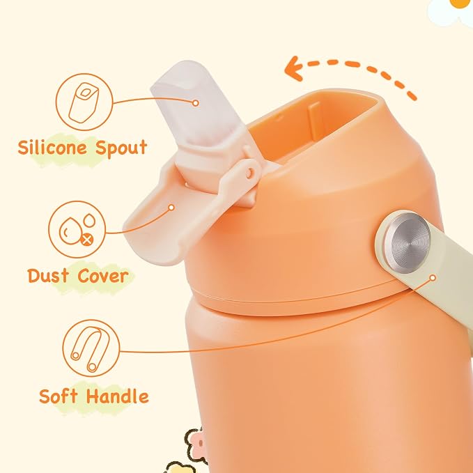 Kerilyn 12oz Water Bottle, Stainless Steel Insulated Water Bottle - Image 2