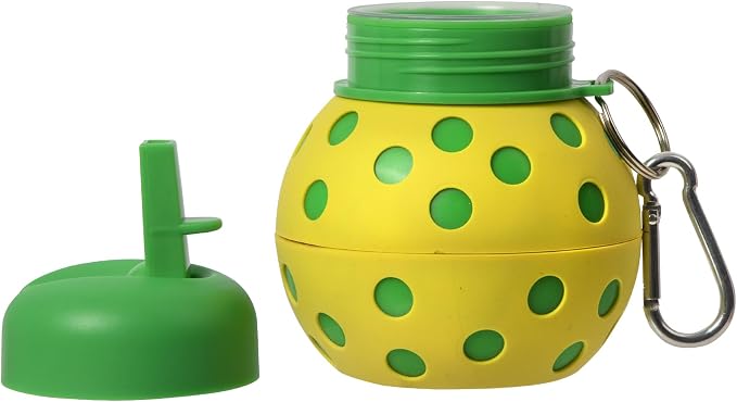 Windy City Novelties Collapsible Pickleball Silicone Water Bottle – 16 oz - Image 3