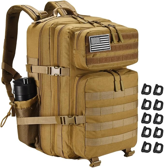 45L Tactical Backpack for Men Women, Military Assault Pack by R.SASR