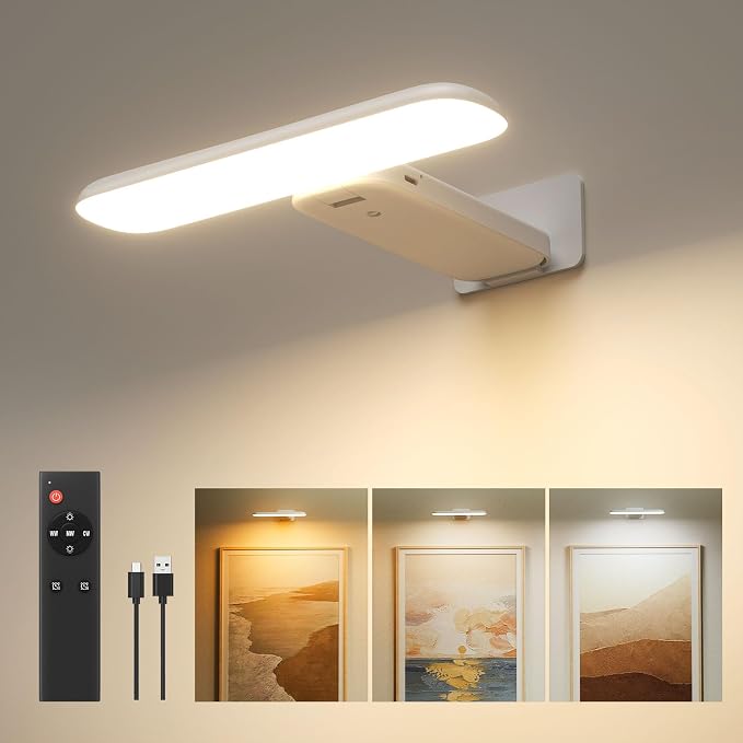 FULEN Picture Lights Battery Operated, Rechargeable Picture Frame Lights by Cost-effectiveChoice