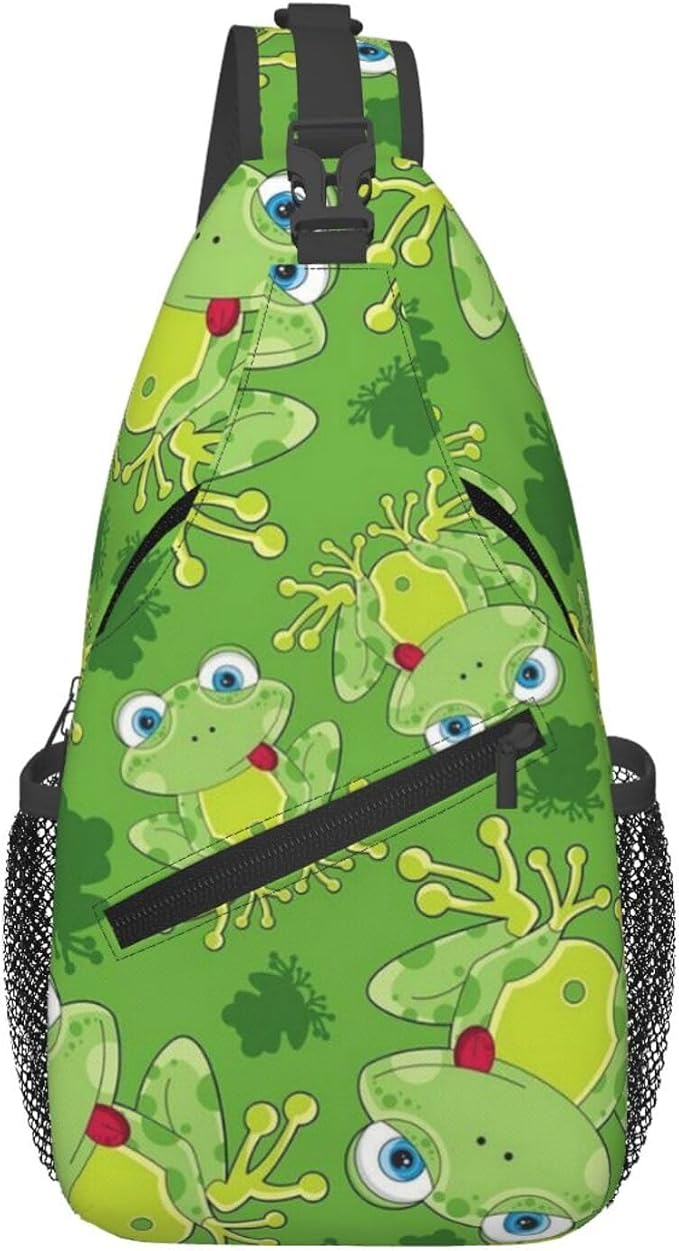 Cute Frog Sling Bag For Women & Men by Unknown