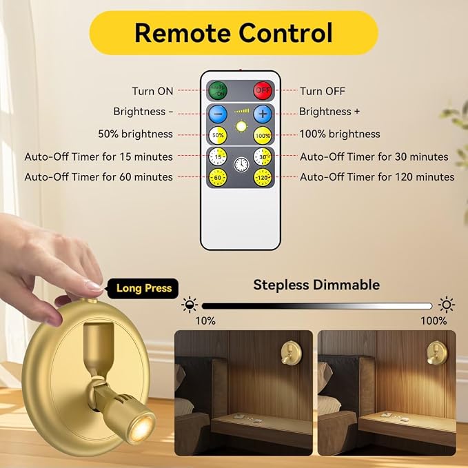 Rechargeable Battery LED Spotlight Indoor: Wireless Mini Art Accent Spot Lights - Image 5