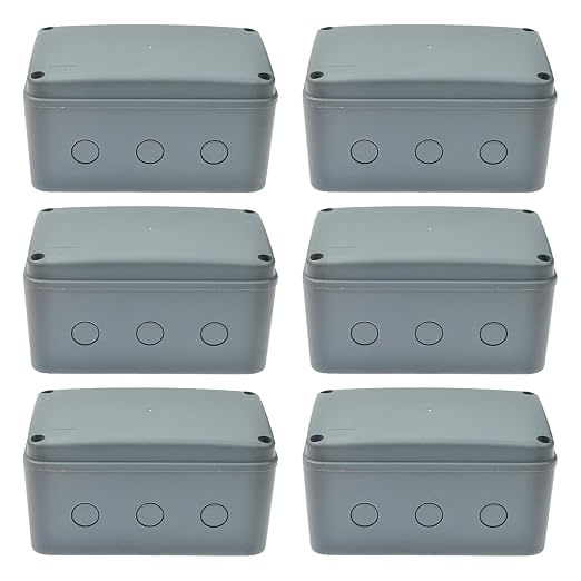 Nineleaf Waterproof Electrical Box, 6PK Outdoor Junction Boxes, IP66 External by NineLeaf