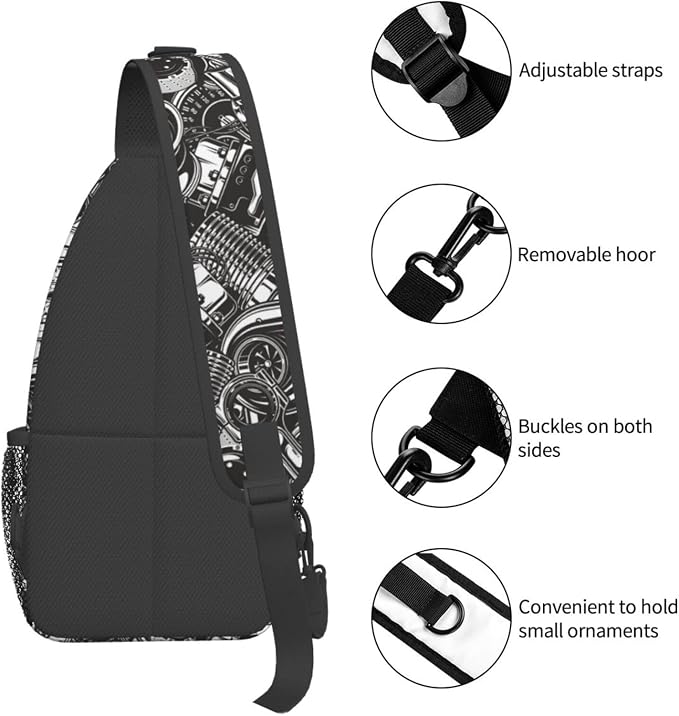 Sling Backpack For Men Hiking Daypack Crossbody Shoulder Bag Travel Chest Pack - Image 8
