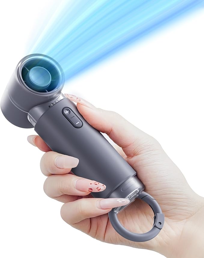 WSKEN Portable Handheld Fan, Rechargeable, 5 Speeds Mode, 20000rpm Brushless by SmartProtectionGreenerFuture