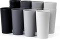 26-ounce Plastic Drinking Glasses Stackable Tumblers Water Cups Mixed Drinkware by ZAINCA
