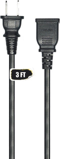 Short Extension Cord 3ft Small 2 Prong Thin Extension Cords by Jplenty