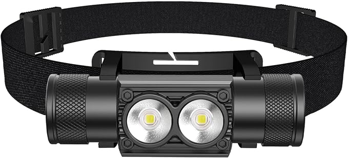 Headlamp Rechargeable, High Lumen Super Bright 180°Beam LED Head Lamp, Head by Unknown