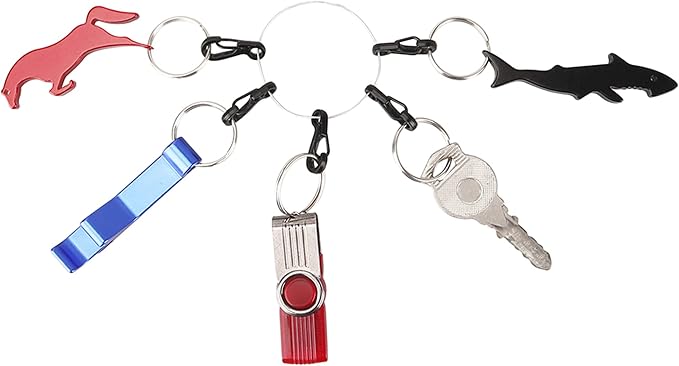 SWATOM Small Mini Carabiner Clip Tiny Spring Snap Hook Keychains Micro - Image 3