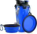 Dog Travel Water Bottle Collapsible Bowls, 2 in 1 Pet Food Container by Guardians