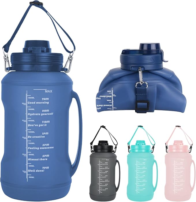 Collapsible Water Bottles, 2L/64OZ travel water bottle Bottle by SpacingSavingHelper