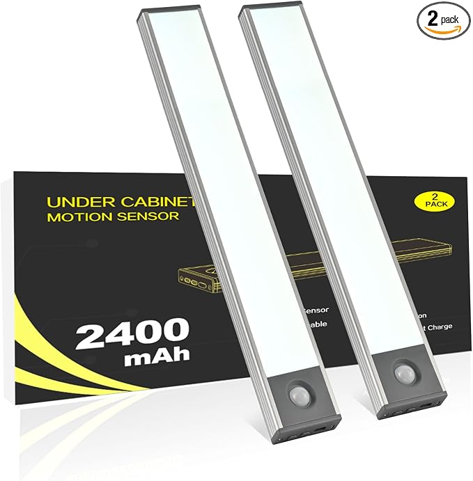 Under Cabinet Lighting, 2400mAh Motion Sensor Light Indoor, 160lm by FLAMWILD