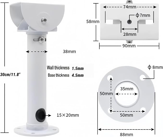 CCTV Security I-Shaped Pole or Ceiling Mount Bracket - Image 2