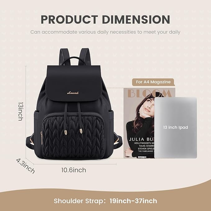 LOVEVOOK Mini Backpack for Women, Small Backpack Purse for Travel Work Cute - Image 3