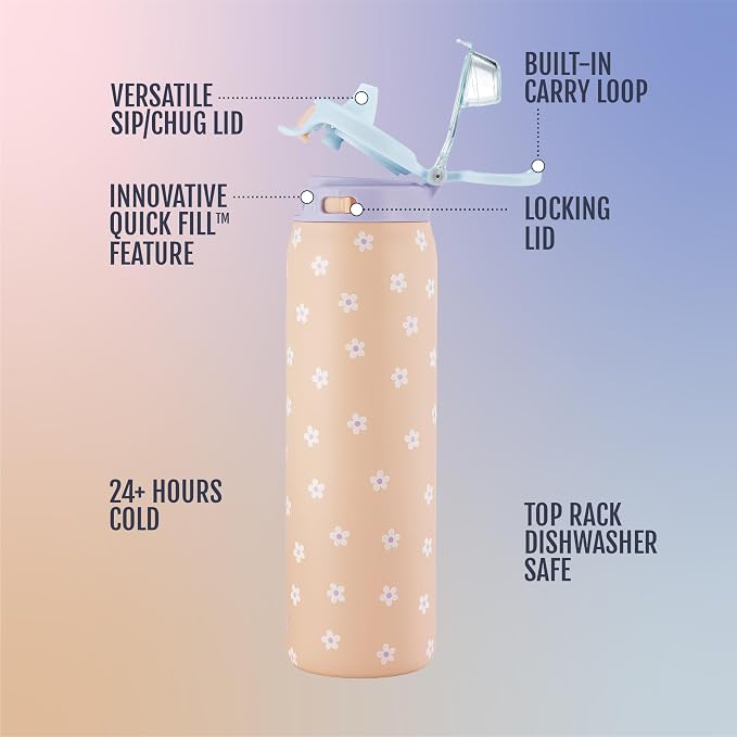 Ello Pop & Fill 22oz Stainless Steel Water Bottle - Image 4
