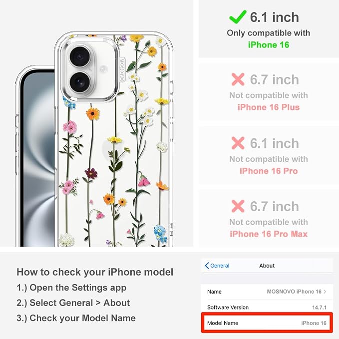 MOSNOVO Case for iPhone 16 - Image 2