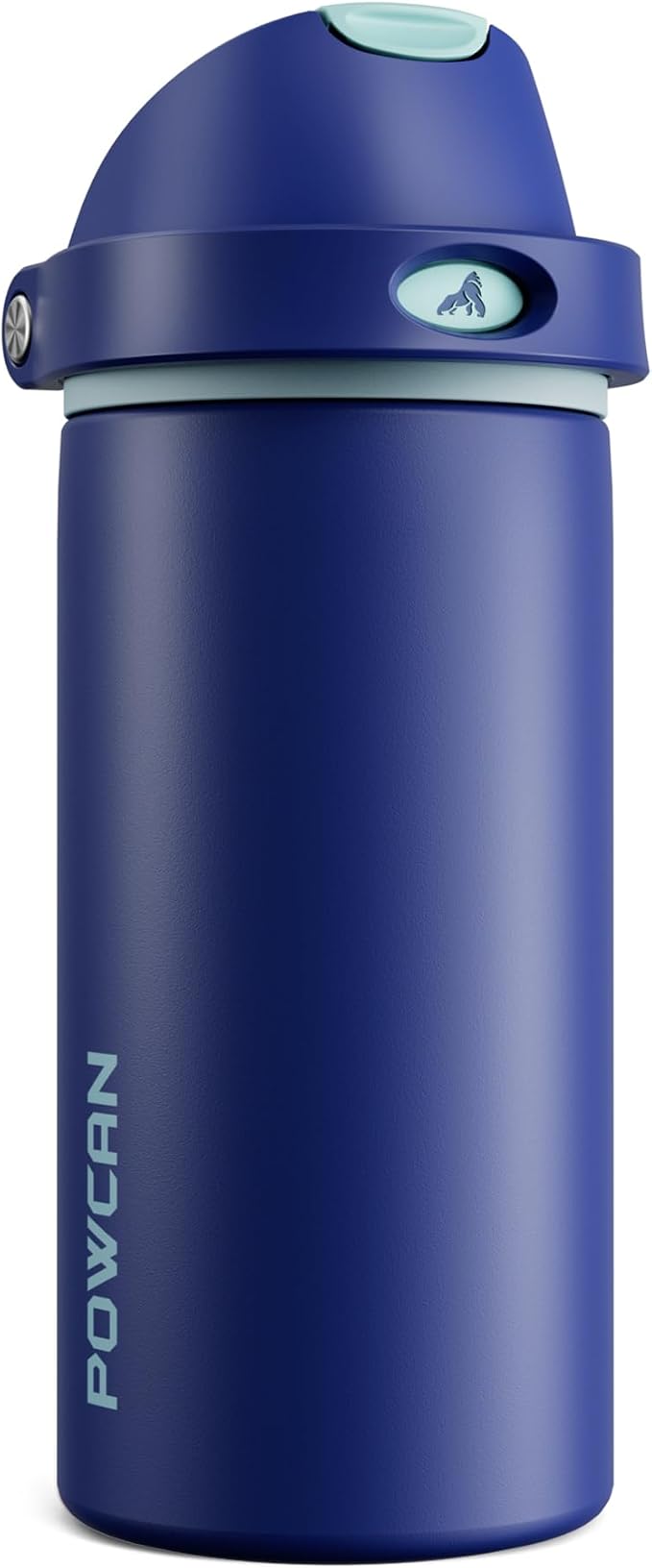 POWCAN 18 oz Insulated Stainless Steel Water Bottle: 2-in-1 Push-Button Spout & by POWCAN