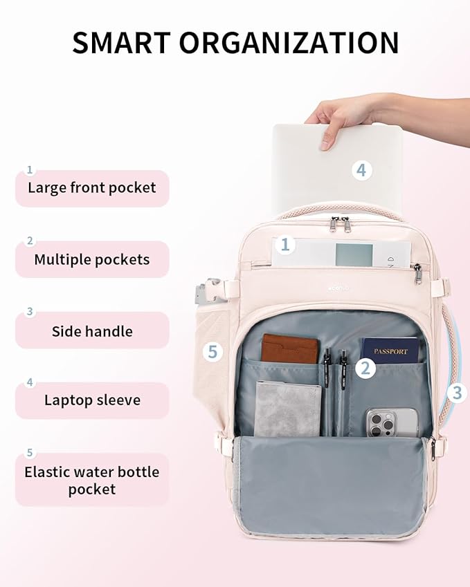 ECOHUB Travel Backpack for Women, Laptop Carry on Backpack - Image 5