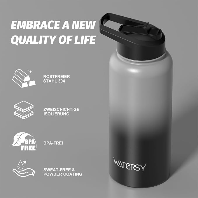 32oz Insulated Water Bottle, BPA Free&Leak Proof, Stainless Steel Water Flask - Image 8