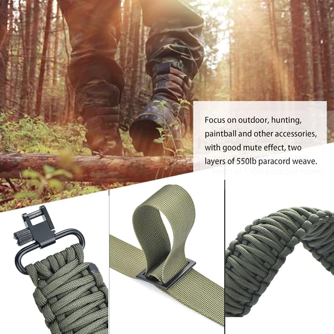Double Braide 550LB Shotgun Sling 2 Point Paracord Rifle Sling, Non-Slip - Image 5
