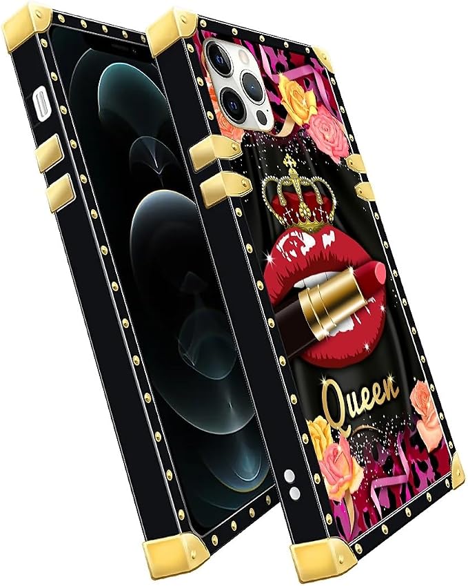 Compatible with iPhone 11 Pro Max Case, Queen Lip Crown Leopard Print Luxury - Image 3