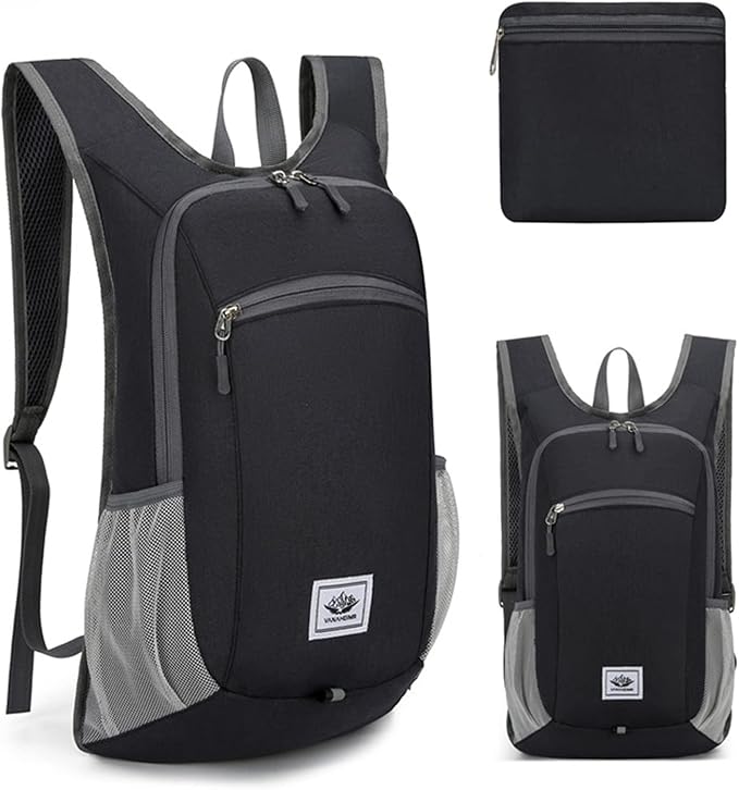 DOJUNS Hiking Backpack 15L Small Travel Backpack Lightweight Foldable Daypack by DOJUNS