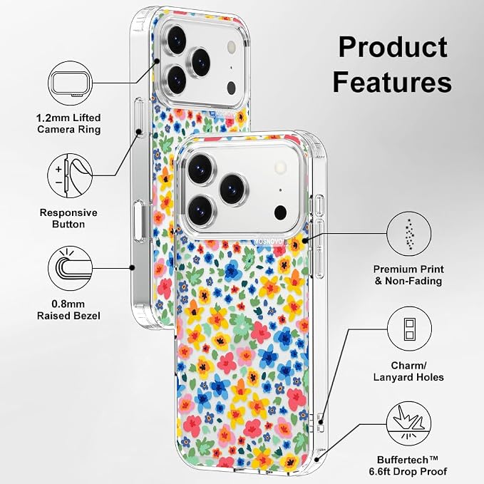 MOSNOVO for iPhone 17 Pro Case | Military Grade 6.6ft Drop Tested | Camera - Image 7