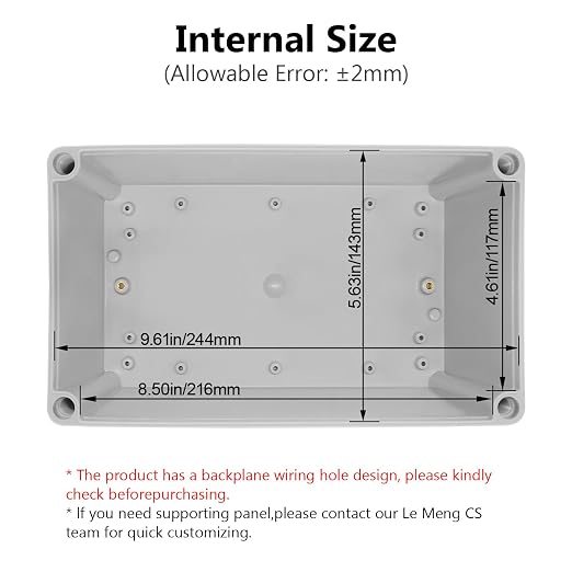 LeMotech IP67 Waterproof Junction Box ABS Plastic Project Box Dustproof - Image 3