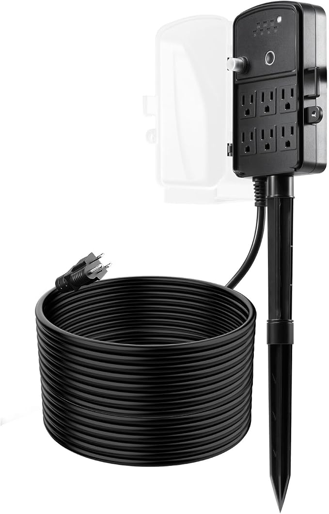 VEVOR Outdoor Power Stake Timer, 50FT Extension Cord, Remote Control Outdoor - Image 9