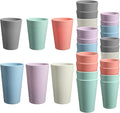 HEYCOME 24 Pcs Unbreakable Plastic Cups Set, Stackable Water Tumblers, Drinking by StayHealthyStayHappy