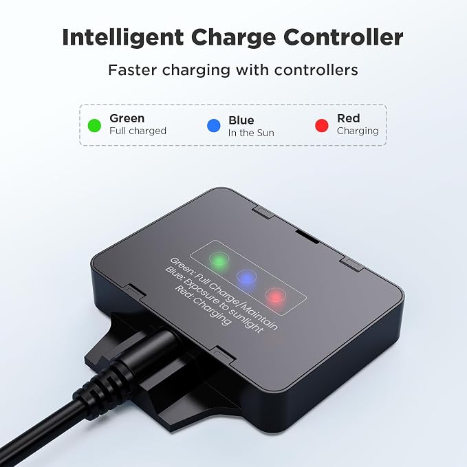 30W 12V Solar Battery Charger & Maintainer, Waterproof Trickle Charging Kit - Image 3