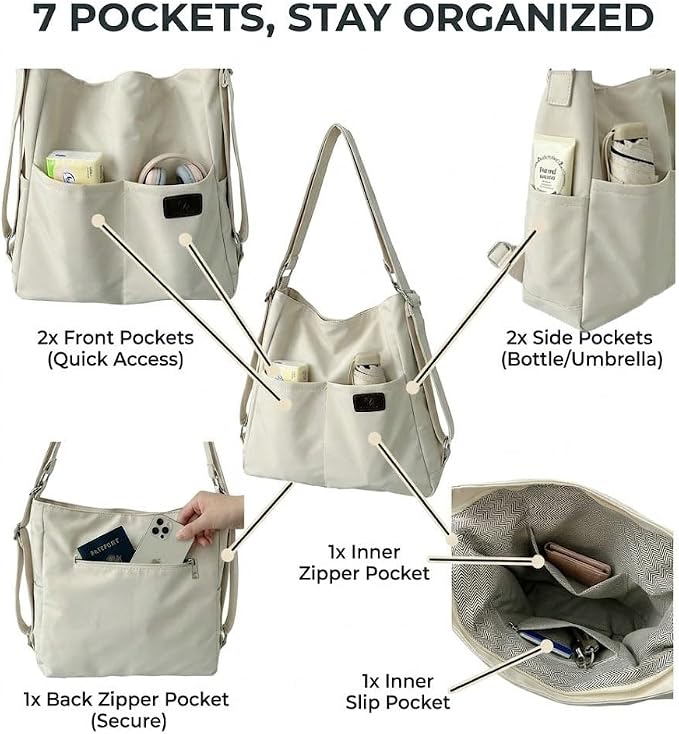 Women's Convertible Backpack Purse - Image 5