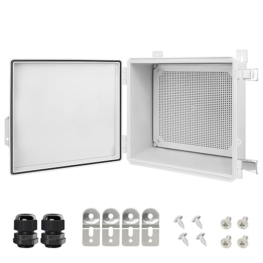 LeMotech Electrical Box, IP67 Waterproof Hinged Cover Stainless Steel Latch by LeMotech