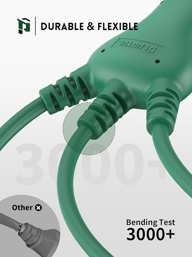 PLUGTUL 12FT Outdoor Extension Cord - Image 3