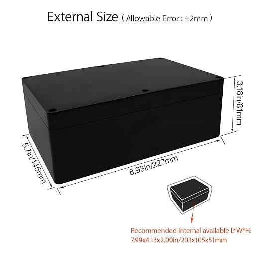 LeMotech Project Box ABS Plastic Junction Box IP65 Waterproof Hobby Box - Image 2