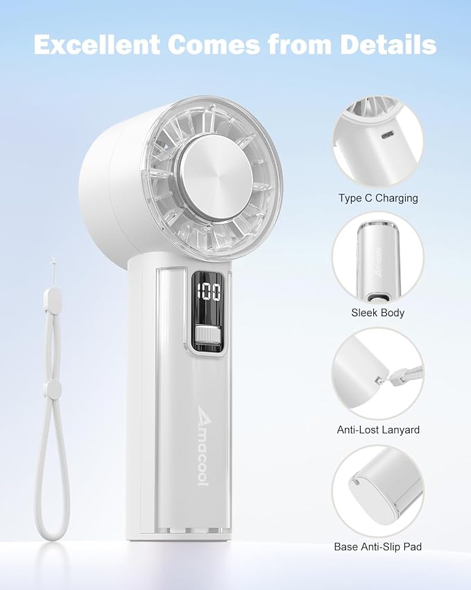 AMACOOL Handheld Fan with Ice Cooler, Mothers Day Gifts - Image 7