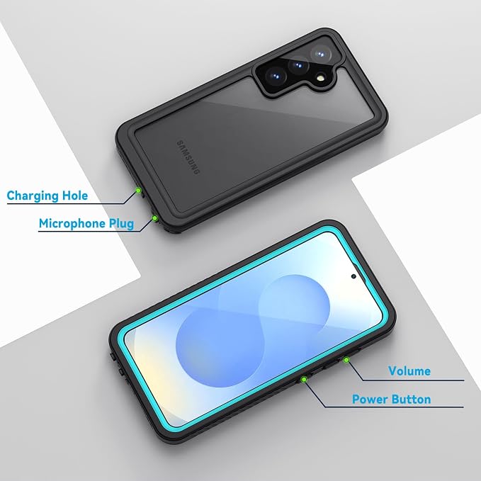 Lanhiem for Samsung Galaxy S25 Case, IP68 Waterproof Dustproof, Built-in Screen - Image 5