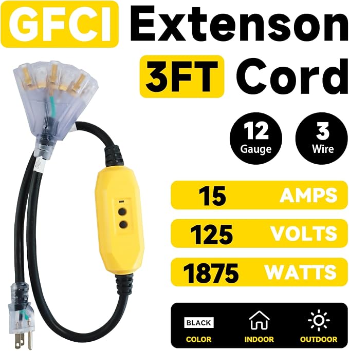 EP 3 Ft Lighted GFCI Extension Cord - Image 2