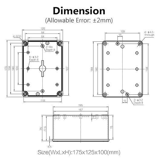 LeMotech Junction Box IP67 Waterproof Dustproof ABS Plastic Project Box - Image 6