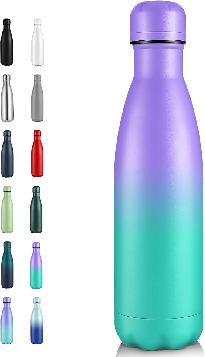 Volhoply 17oz Insulated Stainless Steel Water Bottle, Double Wall Vacuum Flask by LiveFully%EF%BC%8CDrinkFreely%E2%80%94KeepGoingwithVolhoply%EF%BC%81