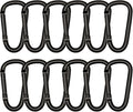 Black Carabiner Clip, Includes Mini 2 Inch Carbineers, Small 2.3" D Ring Clip by Unknown