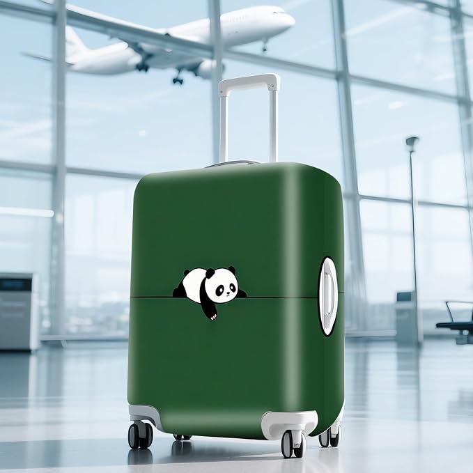 ANNA QUEEN Panda Travel Luggage Cover- Cartoon Cute Stretchable Airplane - Image 9