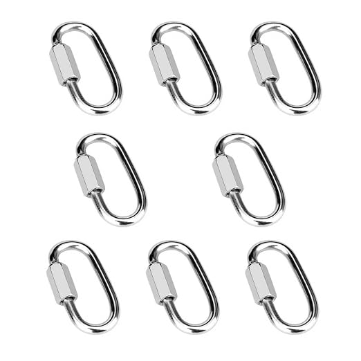 8 Pcs 1.62 Inch 316 Heavy Duty Stainless Steel Chain Quick Links, 500 Lbs by Vmuter