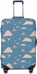Airplane and Cloud Print Elastic Luggage Cover, Suitcase Protector by XBFCDN