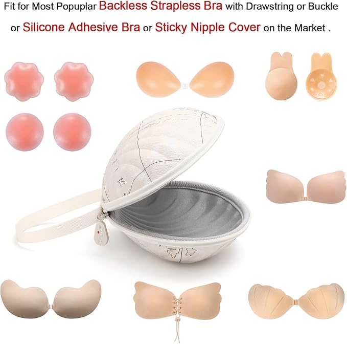 Hard Travel Case for Silicone Bras Premium Nubra Organizer Portable Lingerie - Image 5
