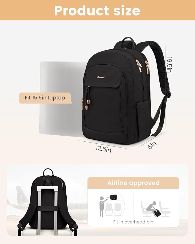 LOVEVOOK Backpack for Women, 15.6 Inch Laptop Backpacks for Work College Travel - Image 4