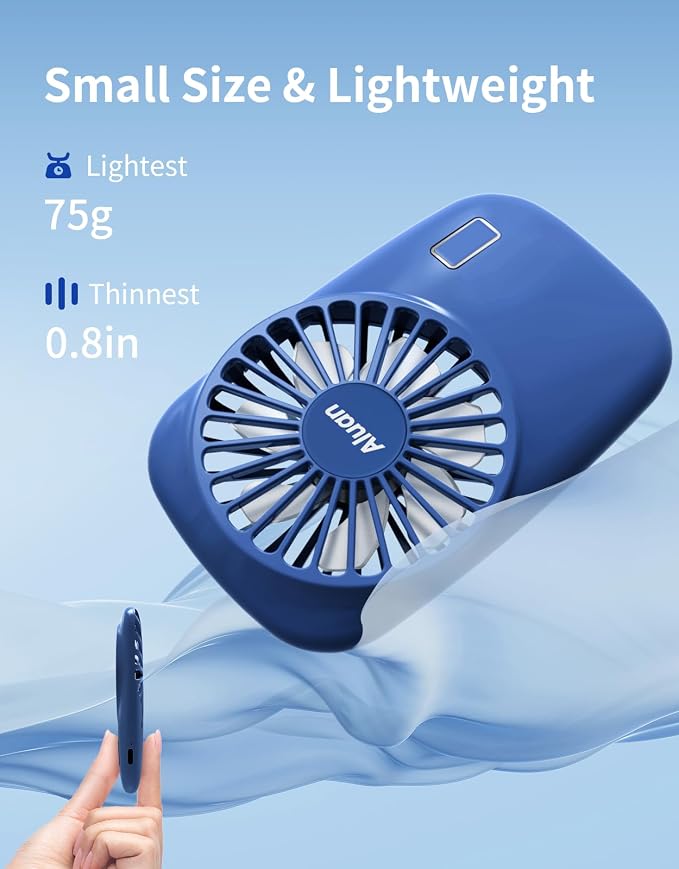 Aluan Handheld Fan Mini Fan Powerful Small Personal Portable Fan Speed - Image 2