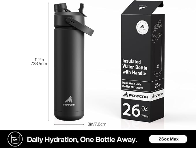 POWCAN 26 oz Insulated Water Bottle - Image 6
