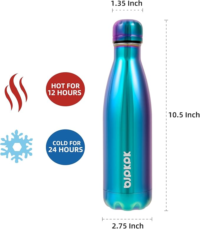 BJPKPK 17oz Insulated Stainless Steel Water Bottles, Sports Water Bottles Keep - Image 3